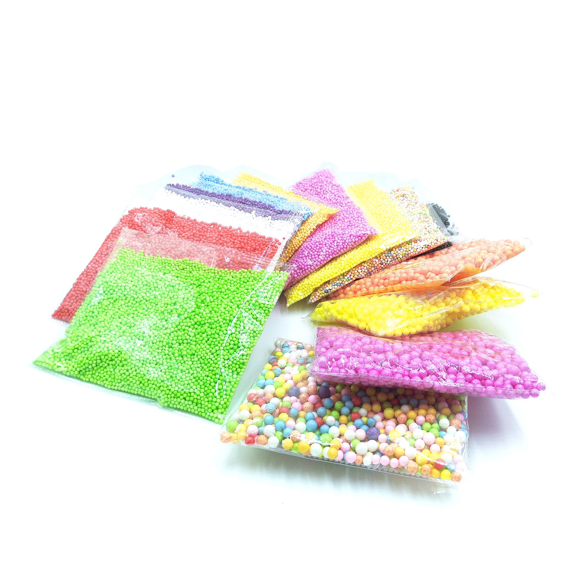 multiple Colour foam beads Foam Beads For Slime Rainbow