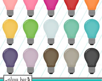 SALE! SALE--Light Bulb- Clipart Set, Commercial Use, Instant Download, Digital Clipart, Clip Art, Planner Clip Art- MP222