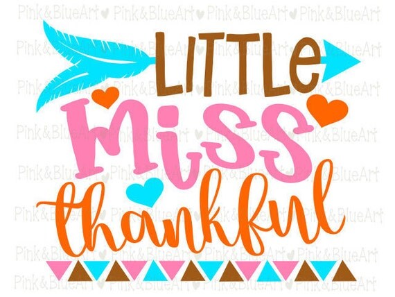 Download Little Miss Thankful SVG Clipart Cut Files Silhouette Cameo