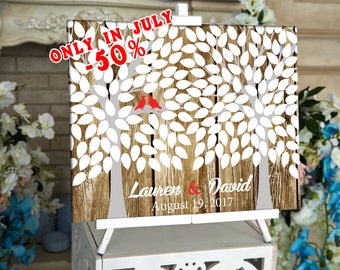 Wedding guest book Canvas Guest book Alternative Wedding Tree Guest Book Wedding Guest Book Wedding Guestbook Wedding gift for couple