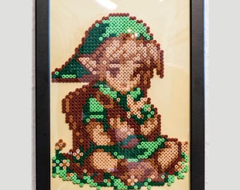Young link. The legend of Zelda | Pixel art | Gaming decoration | Ironing beads