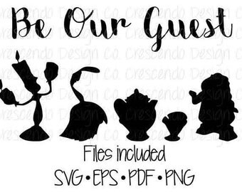 Disney Be Our Guest SVG, Eps, Pdf, Png for Cricut Iron-On Decal Cutting File/Clip Art, Disney Family Shirt, Disney Vacation