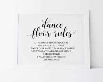 Dance floor rules | Etsy