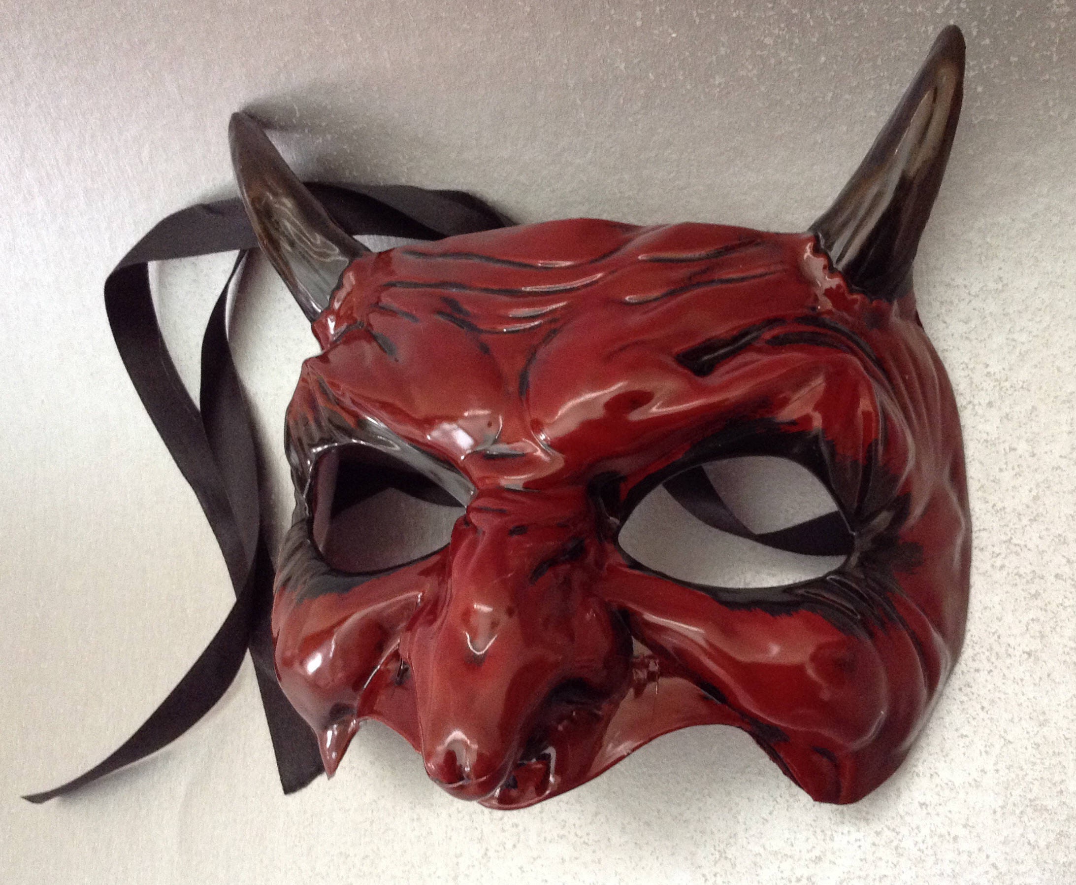 Half Face Demon Devil Mask for Halloween