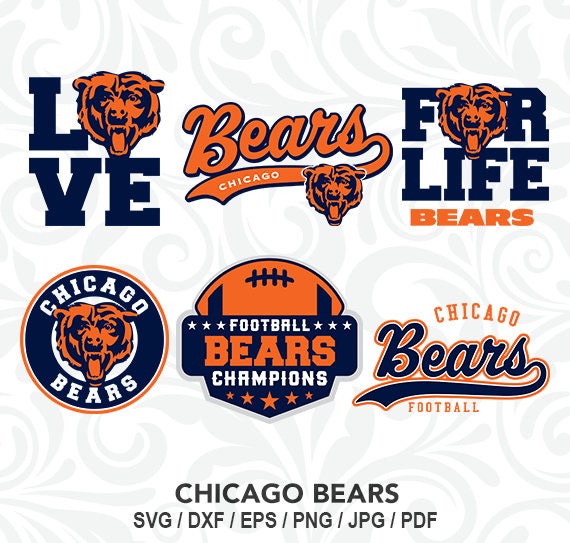 Chicago Bears SVG Files Bears Football Clipart Chicago Bears