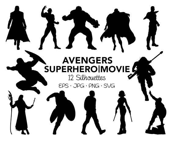 Download Avengers Superhero SVG Clipart high resolution files
