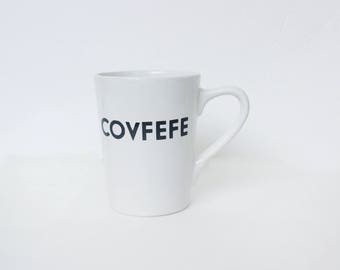 Covfefe Mug - 14oz Ceramic Mug - Black and White