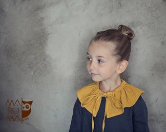 Ruffle collar Kids accessories Muslin collar Collar necklace Peter pan collar Detachable collar Girls removable collar