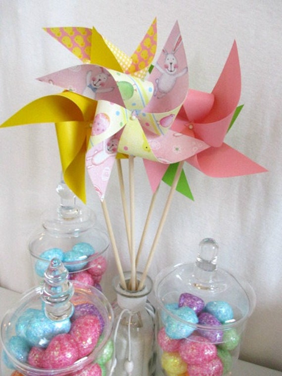 Easter Decoration Spring Decor Spinning Pinwheels Easter Decoration Spring Decor Spinning Pinwheels