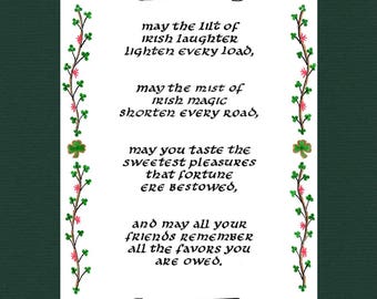 Irish poem | Etsy