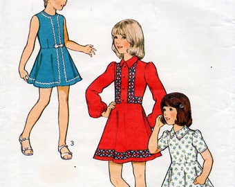 1970s Dress or Top Pattern Simplicity How To Sew 7648 Vintage