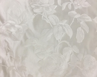 Ivory Brocade with a Rose Pattern
