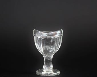 Antique Clear Glass Eye Wash Cup - Glass Eye Bath Cup