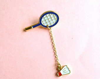 Enamel pin badge Badminton racket pin Lapel Pin Brooch