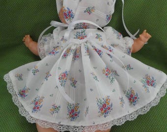 doll dress, bloomers & bonnet made for your Tiny Thumbelina OTT14 ,15"doll,Thumbelina doll,doll clothes,doll,hand made,Thumbelina clothes,
