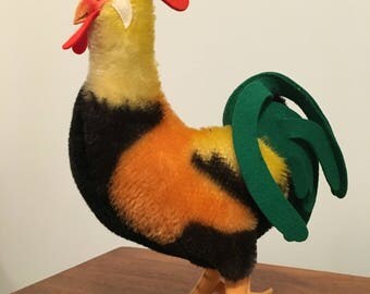 Vintage 1950s-60s Steiff Mohair Rooster approx. 11"