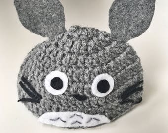 Crochet Totoro Hat. Totoro Beanie. Totoro Cosplay. Baby Totoro Hat. Totoro Costume. Studio Ghibli. Baby Beanie. Ghibli Baby. Crochet totoro