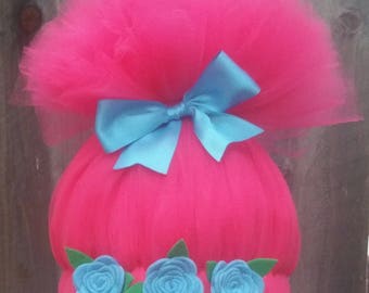 Trolls Inspired Wig, Troll Wig, Troll Headband, Poppy Headband, Poppy Wig, Troll Hair, Poppy Troll, Trolls Birthday, Trolls Party, Poppy Hat