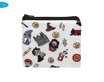 NEW! Potter Coin Purse | Hogwarts Zip Bag | HP Change Purse