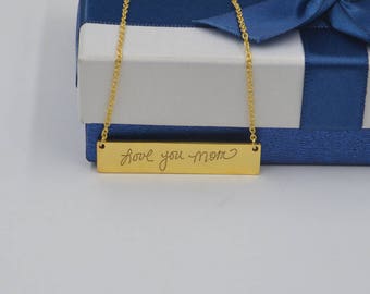 Personalized handwriting necklace-actual handwriting jewelry-signature necklace-gift for sister,Mom