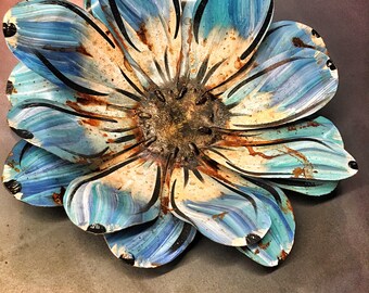 Metal Flower Wall Art Rustic Home Decor Hanging By TheBeardedWelder Metal Flower Wall Art Rustic Home Decor Hanging By TheBeardedWelder