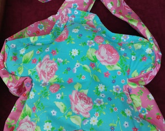 Blue and Green Flowery Meeple Purse