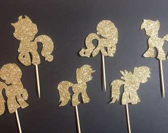 My Little Pony, cupcake topper, cake decorations, little girl party, special day, unique party ideas, party decor, fun party ideas, glitter