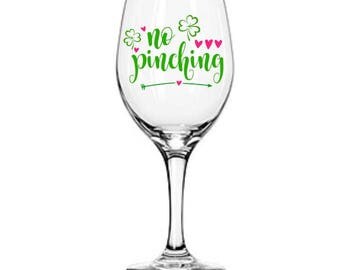 st patricks day wine glasses