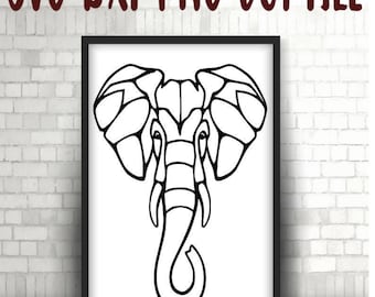 ELEPHANT Instant Download. SVG DXF Png Cutting Files Mandala Elephant Wise Elephant Cool Elephant artwork, Nursery Wall Art Digital Download