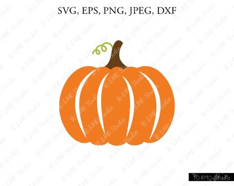 Fall Pumpkin SVG, Pumpkin Svg, Halloween Svg, Pumpkin Clipart, Thanksgiving SVG, Cricut, Silhouette Cut Files