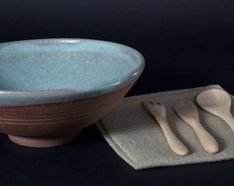 Large bowl Brown green everyday (ceramic)