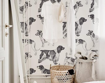 Dog Wallpaper For Walls dog wallpaper | etsy Dog Wallpaper For Walls dog wallpaper | etsy