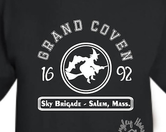 Grand Coven Sky Brigade tshirt/Halloween/Witch/Salem/Costume