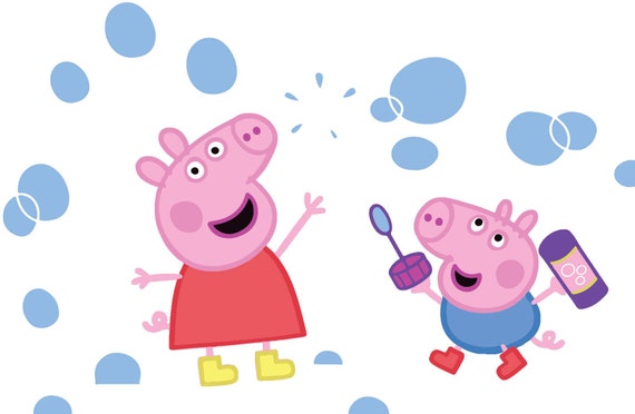 Download Peppa and George blowing bubbles high-quality s cutting ...