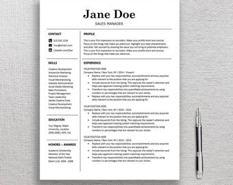 Modern Resume Template 3pk CV Template References Letter