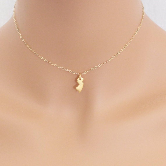 New Jersey Necklace State Necklace New Jersey Jewelry