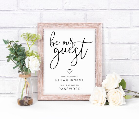 Custom Be Our Guest WIFI Sign Home Decor Wall Art