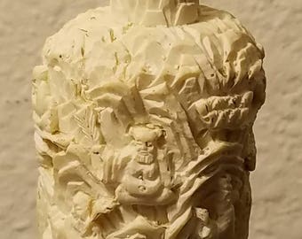 Carved Bone Chinese Snuff Bottle