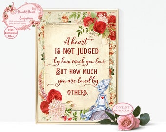 A heart is not judged Wizard of Oz quote dictionary print-Tin
