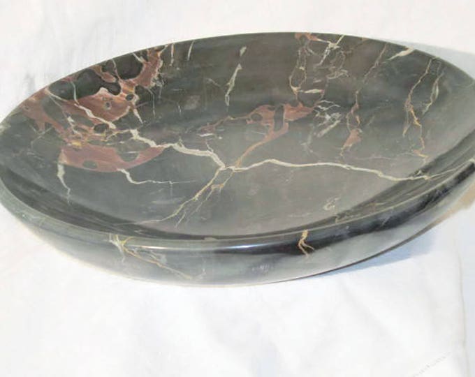Handmade Marble Centerpieces/PORTORO Dish/Plate/ Christmas Gift/ Wedding Gift/ Gift for Mom/Vase/Vaso/Regalo/Pranzo/Collezione/Made in Italy