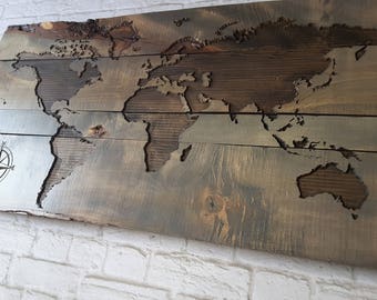 Wood World Map