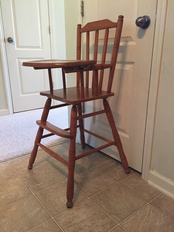 Vintage Wooden High Chair Jenny Lind Antique High Chair