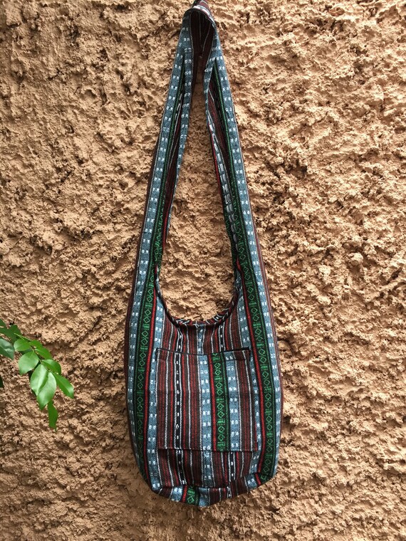 Boho Hobo Sling bag Tribal Hippies Ikat Aztec Nepali pattern