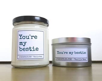 Best|Friend|Gift, Soy Candles, Gift for Friend, Best Friend, Personalized Friend Gift, Gift for Bestie, You're my Bestie