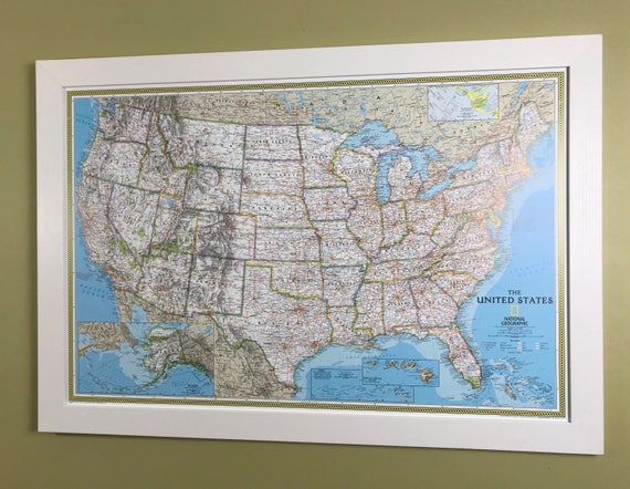 Personalized United States Push Pin Travel Map