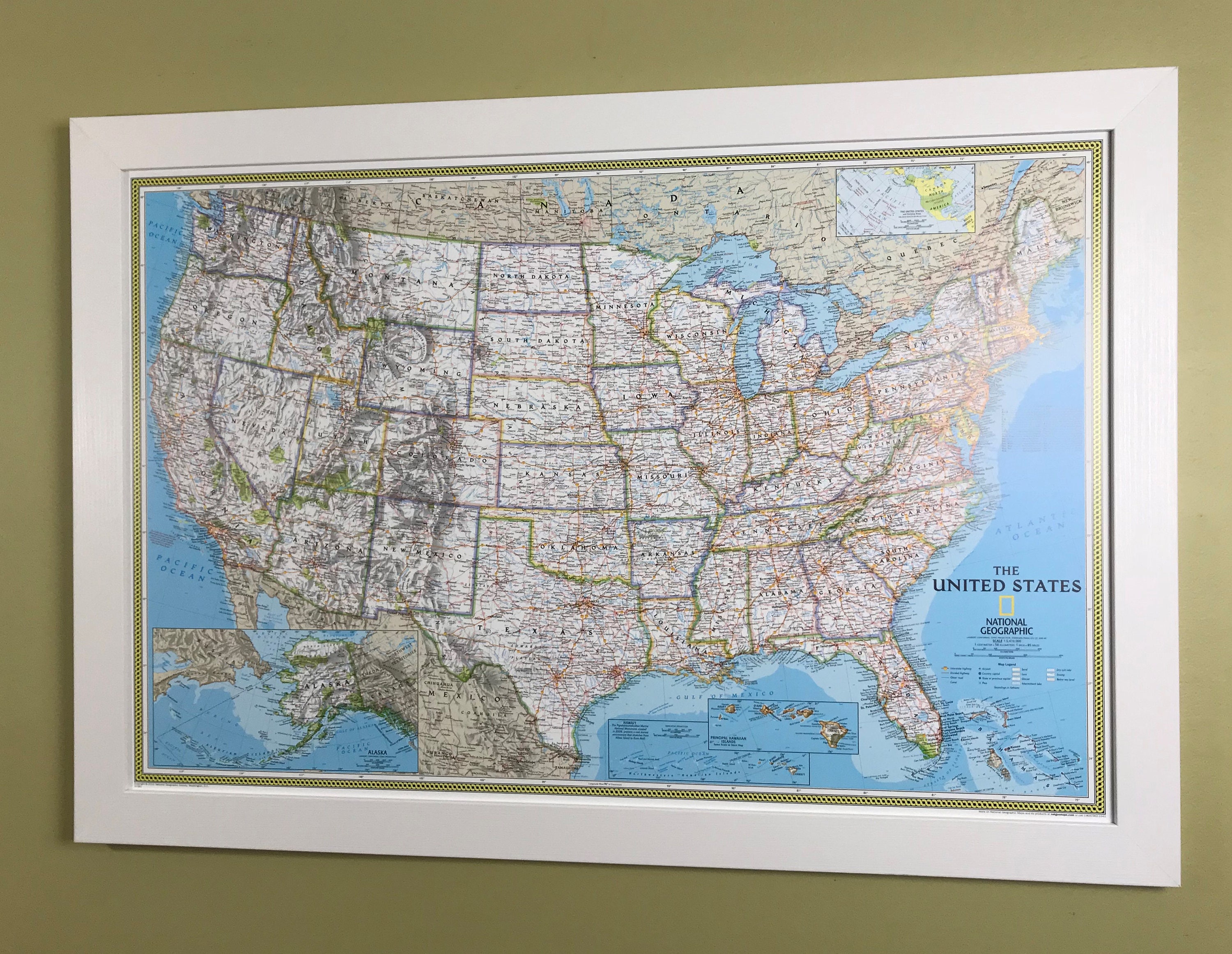 united states push pin travel map