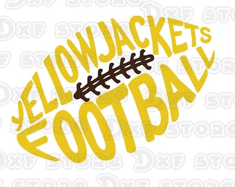 Yellow Jackets Football design SVG,DXF,PNG for use with programs such as Silhouette Studio and Cricut Design Space