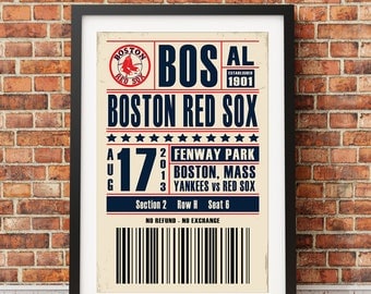 Boston Red Sox Ticket Print