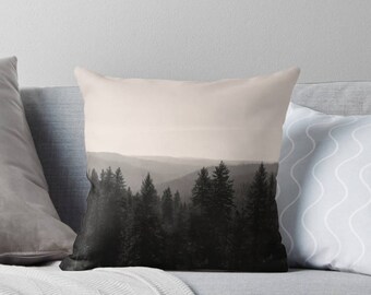 Ombre Pillow | Tree Pillows | Brown Pillows | Farmhouse Throw Pillows | Hippie Pillow Cover | Decorative Pillows For Bedroom Decor