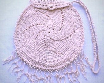 Vintage Hand Knitted Crocheted Purse Shoulder Bag Boho Bohemian Gypsy Goddess Hippie Festival Best Selling Items